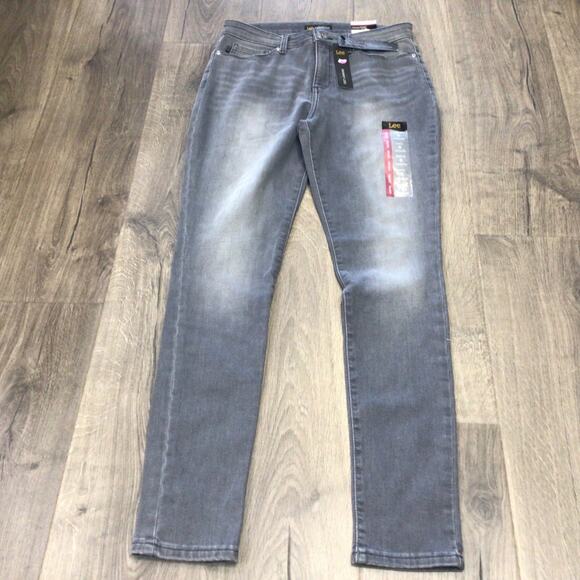 Lee Womens Slimming Fit Rebound Skinny Jean Sterling Silver Size 8 High Waist - Picture 1 of 6